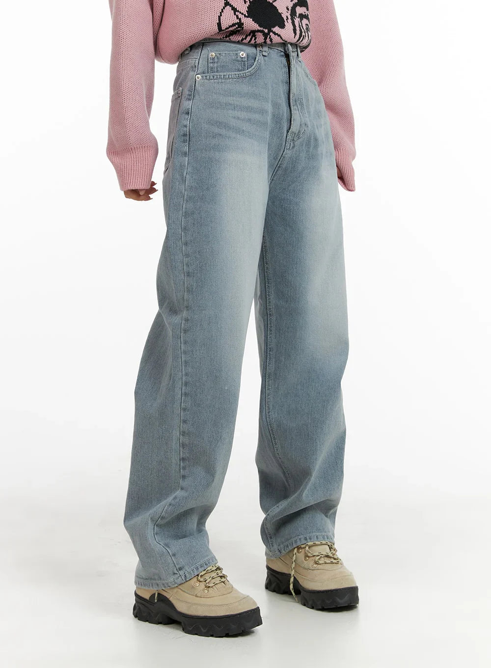 Classic Washed Straight Jeans