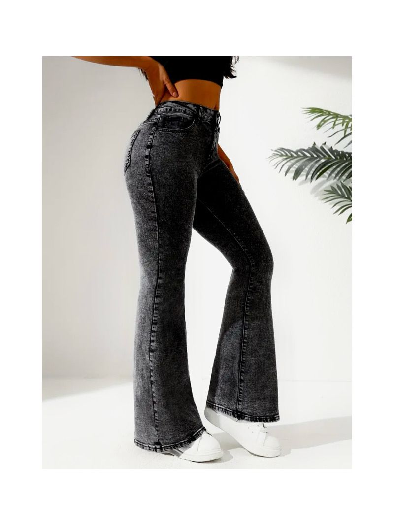 Curvy High Waist Flare Leg Jeans