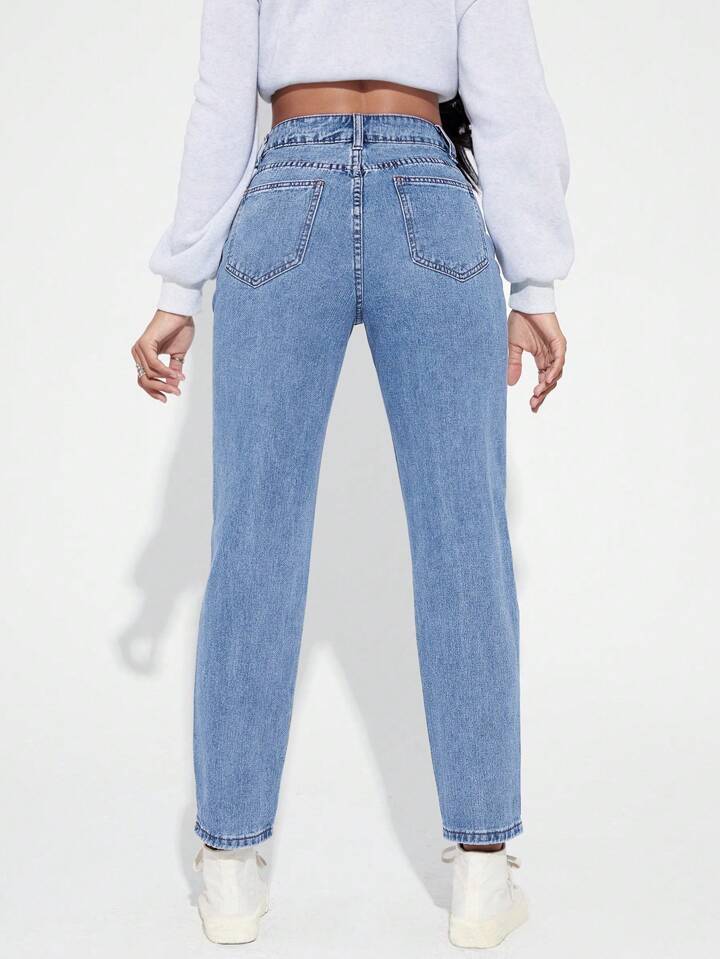 High Waist Mom Fit Jeans