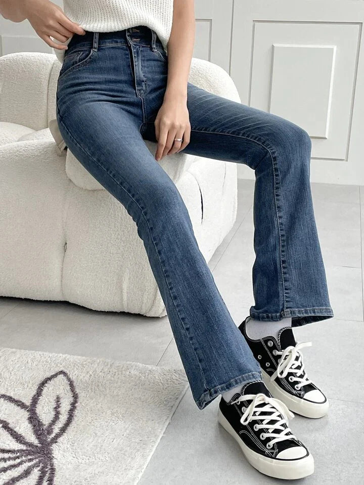 PMCE High Waist Flare Leg Jeans