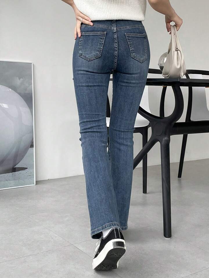 PMCE High Waist Flare Leg Jeans