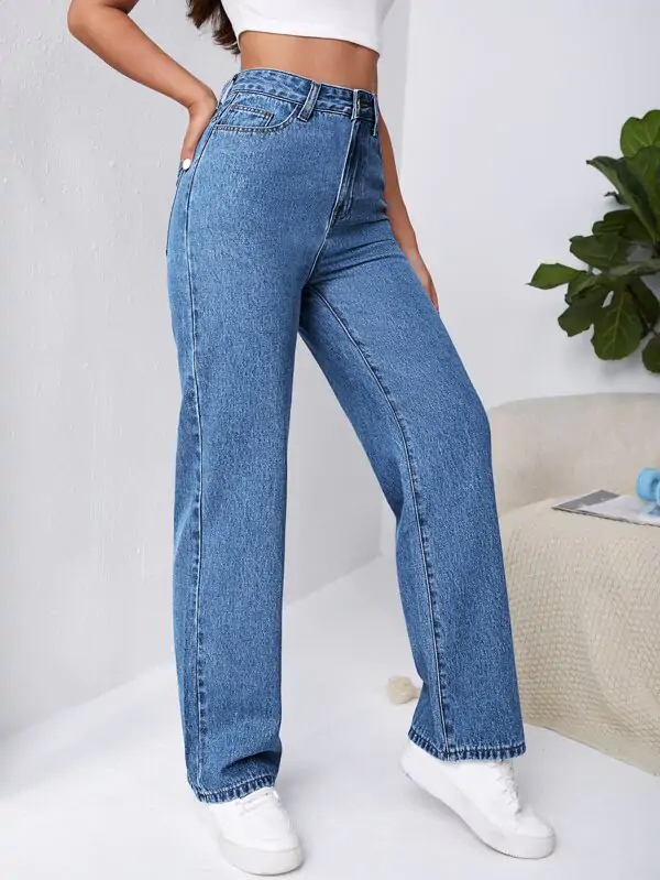 Frenchy High Waist Slant Pocket Boyfriend Baggy Jeans