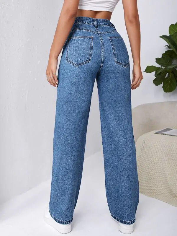 Frenchy High Waist Slant Pocket Boyfriend Baggy Jeans